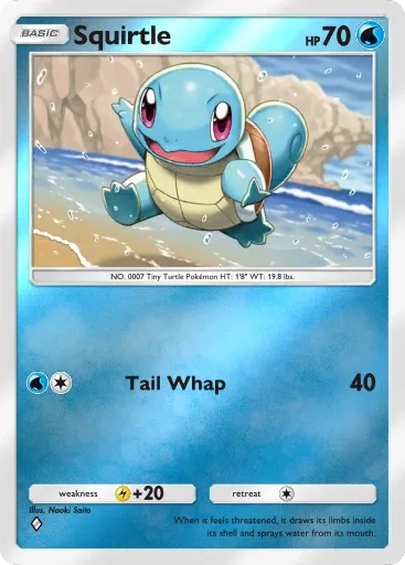 Squirtle card art (Deluxe Pack: Mega)