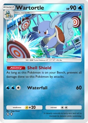 Wartortle card art (Deluxe Pack: Mega)