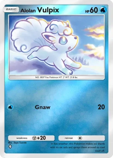 Alolan Vulpix card art (Deluxe Pack: Mega)