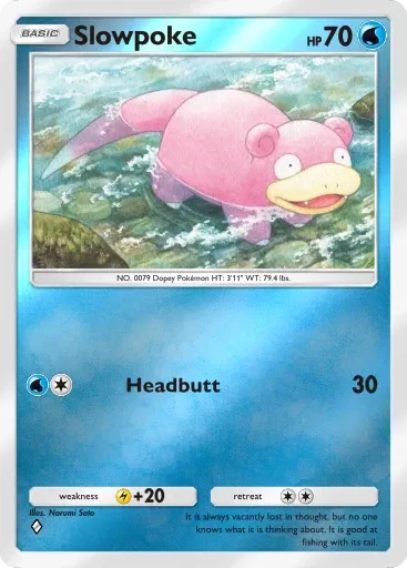 Slowpoke card art (Deluxe Pack: Mega)