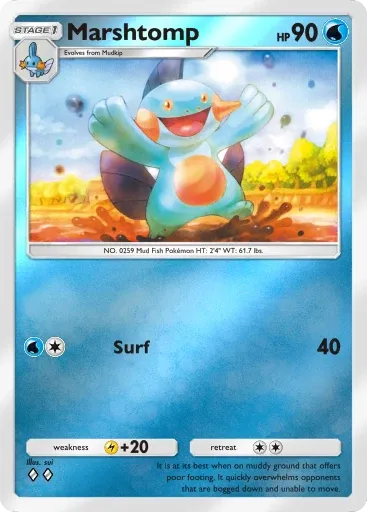 Marshtomp card art (Deluxe Pack: Mega)