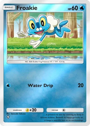 Froakie card art (Deluxe Pack: Mega)