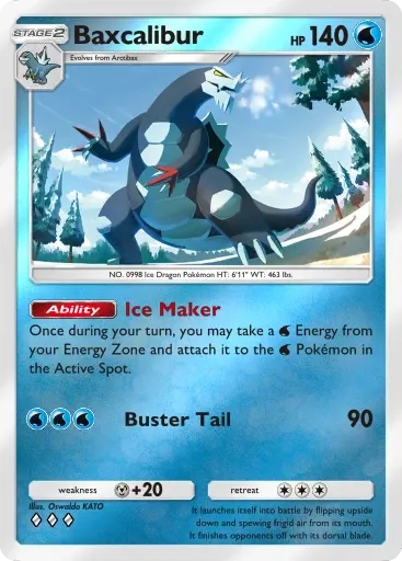 Baxcalibur card art (Deluxe Pack: Mega)