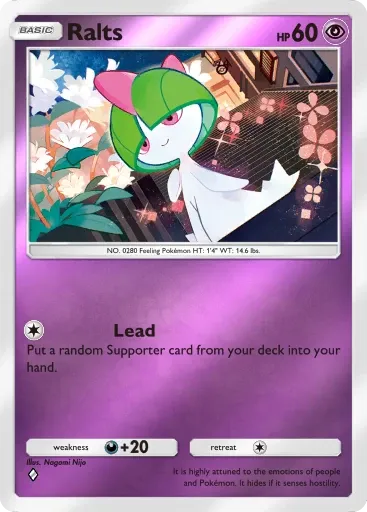 Ralts card art (Deluxe Pack: Mega)