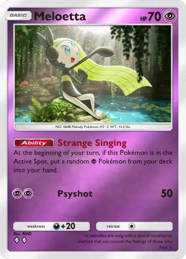 Meloetta card art (Deluxe Pack: Mega)