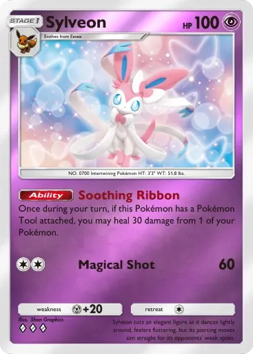 Sylveon card art (Deluxe Pack: Mega)