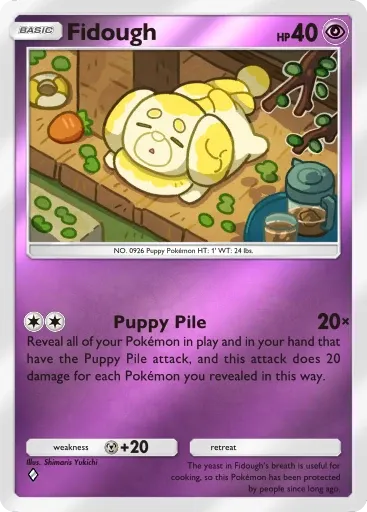 Fidough card art (Deluxe Pack: Mega)