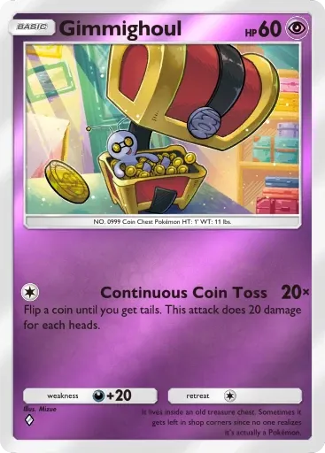 Gimmighoul card art (Deluxe Pack: Mega)