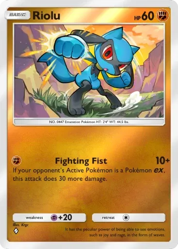 Riolu card art (Deluxe Pack: Mega)