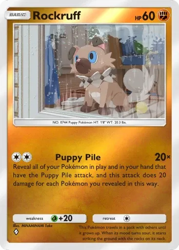 Rockruff card art (Deluxe Pack: Mega)