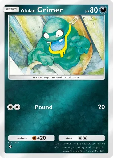 Alolan Grimer card art (Deluxe Pack: Mega)