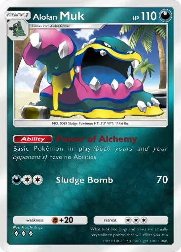 Alolan Muk card art (Deluxe Pack: Mega)