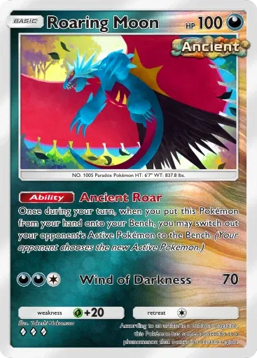 Roaring Moon card art (Deluxe Pack: Mega)