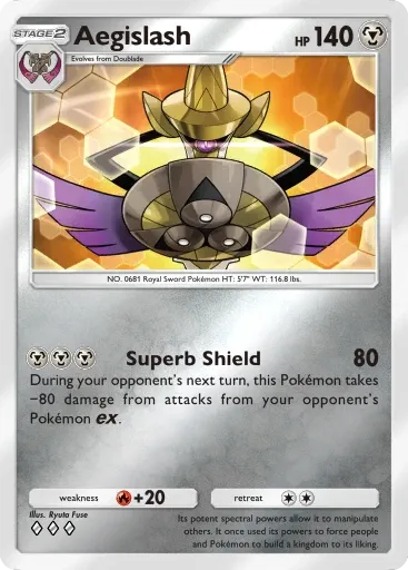 Aegislash card art (Deluxe Pack: Mega)