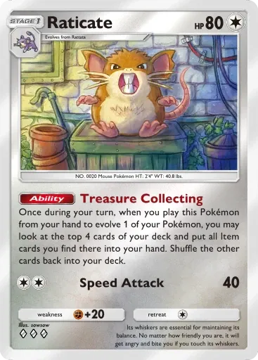 Raticate card art (Deluxe Pack: Mega)