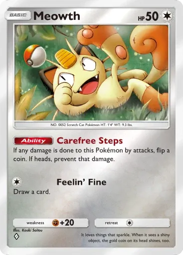 Meowth card art (Deluxe Pack: Mega)