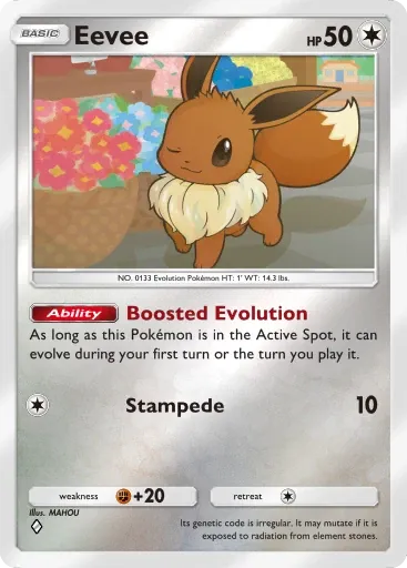 Eevee card art (Deluxe Pack: Mega)