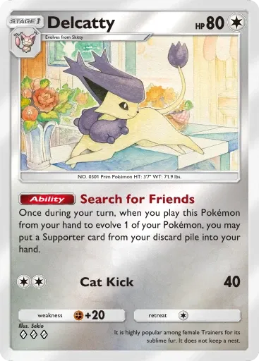 Delcatty card art (Deluxe Pack: Mega)