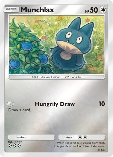 Munchlax card art (Deluxe Pack: Mega)