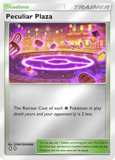Peculiar Plaza card art (Deluxe Pack: Mega)