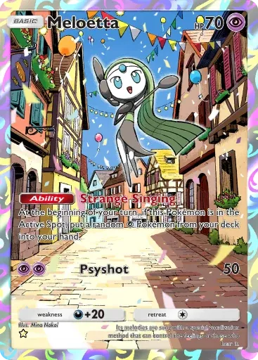 Meloetta card art (Deluxe Pack: Mega)