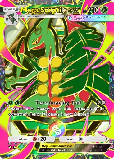Mega Sceptile ex card art (Deluxe Pack: Mega)