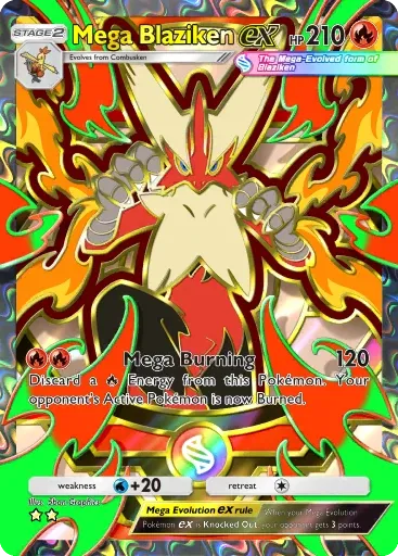 Mega Blaziken ex card art (Deluxe Pack: Mega)