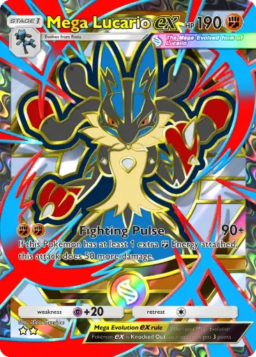 Mega Lucario ex card art (Deluxe Pack: Mega)