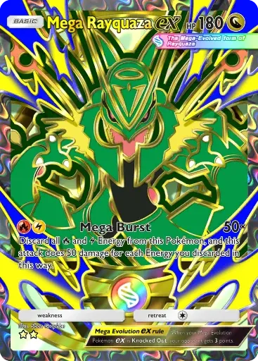 Mega Rayquaza ex card art (Deluxe Pack: Mega)