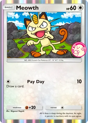 Meowth card art (Promo-A)