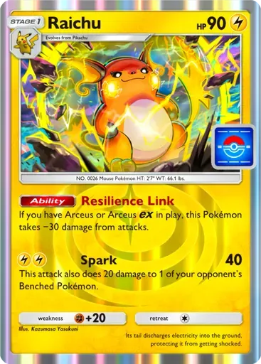 Raichu card art (Promo-A)