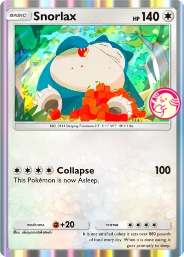 Snorlax card art (Promo-A)