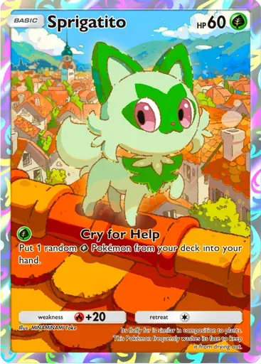 Sprigatito card art (Promo-A)