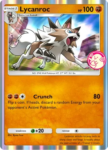 Lycanroc card art (Promo-A)