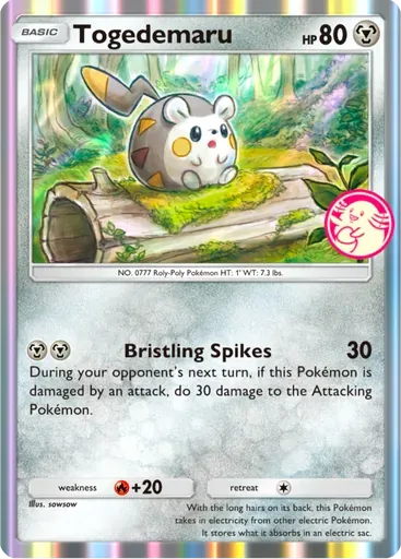 Togedemaru card art (Promo-A)