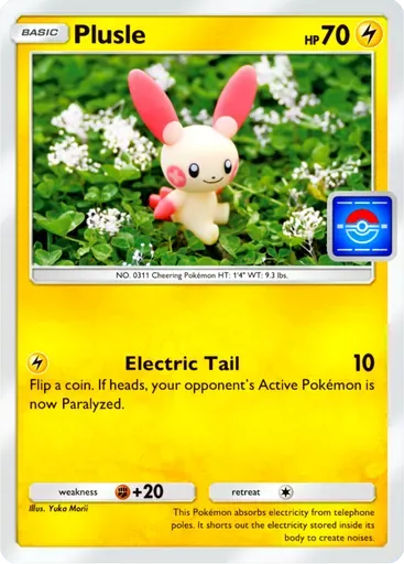 Plusle card art (Promo-B)
