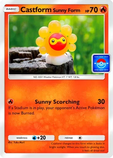 Castform Sunny Form card art (Promo-B)