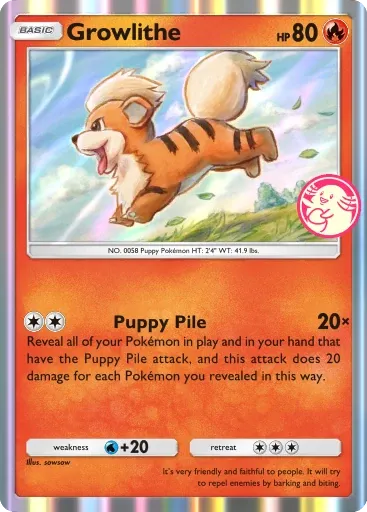 Growlithe card art (Promo-B)