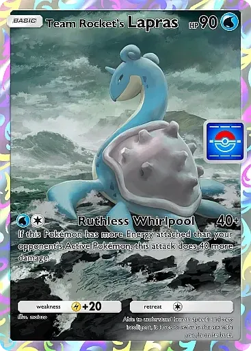 Team Rocket's Lapras card art (Promo-B)